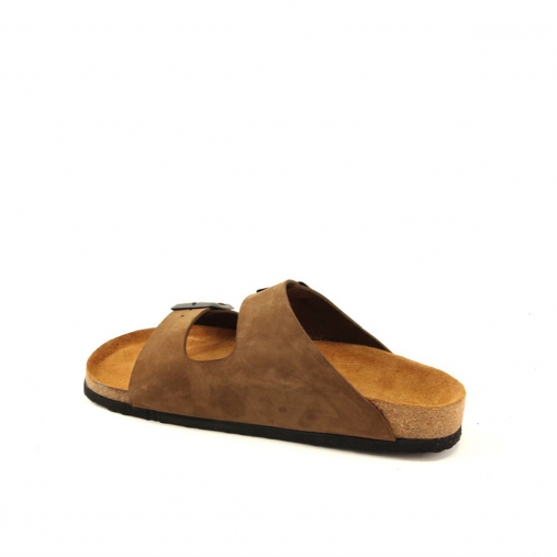 LOTUS-H Kadın Deri Terlik Kum Nubuk - 3