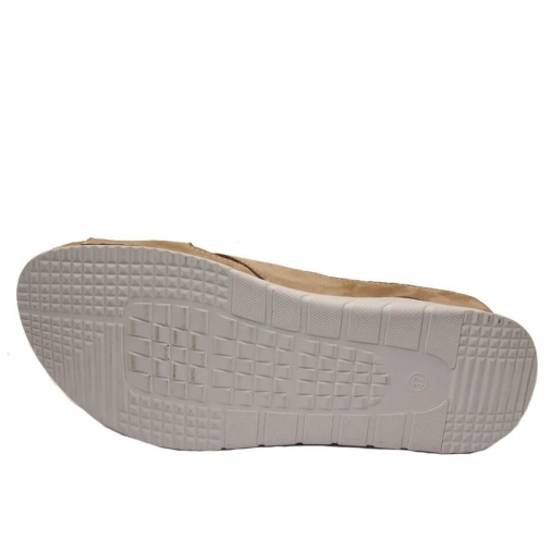 VERNA-G Kadın Deri Terlik Kum Nubuk - 3