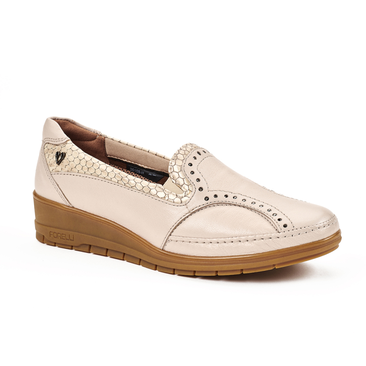 MIMOZA-H Kadın Deri Hallux Ayakkabı Bej - Forelli