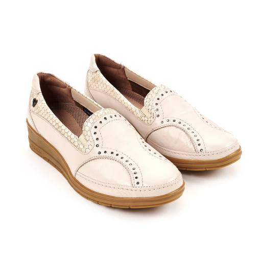 MIMOZA-H Kadın Deri Hallux Ayakkabı Bej - 2