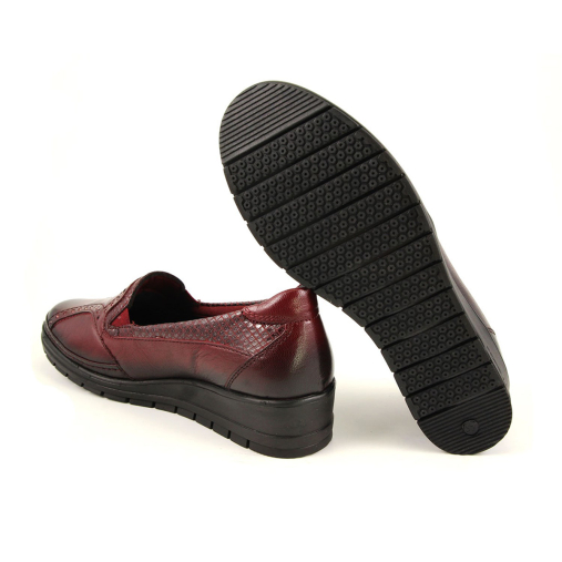 MIMOZA-H Kadın Deri Hallux Ayakkabı Bordo - 3