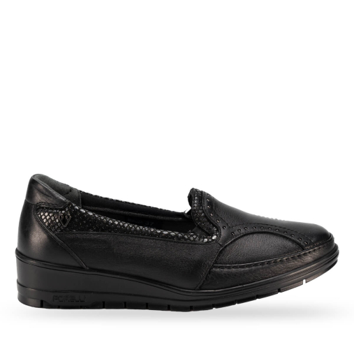 MIMOZA-H Kadın Deri Hallux Ayakkabı Siyah - Forelli