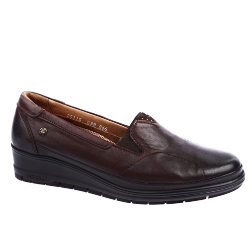 NINA-H Kadın Deri Hallux Ayakkabı Kahve - Forelli