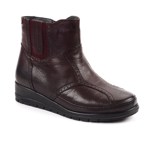 MOLY-H Kadın Deri Hallux Bot Bordo - Forelli
