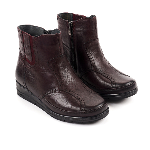 MOLY-H Kadın Deri Hallux Bot Bordo - 4