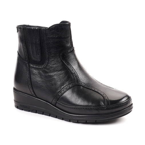 MOLY-H Kadın Deri Hallux Bot Siyah - Forelli