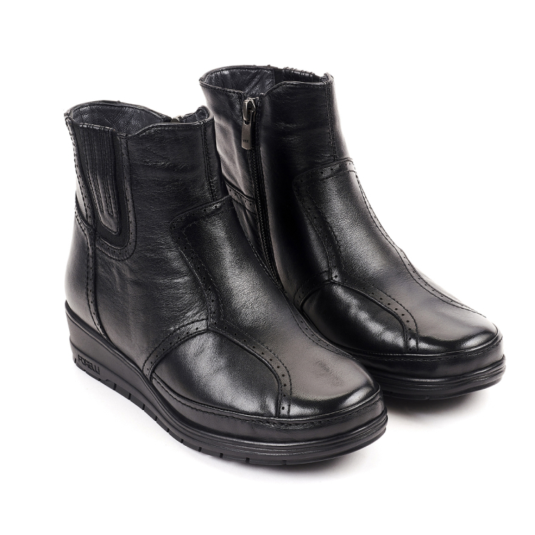 MOLY-H Kadın Deri Hallux Bot Siyah - Forelli (1)