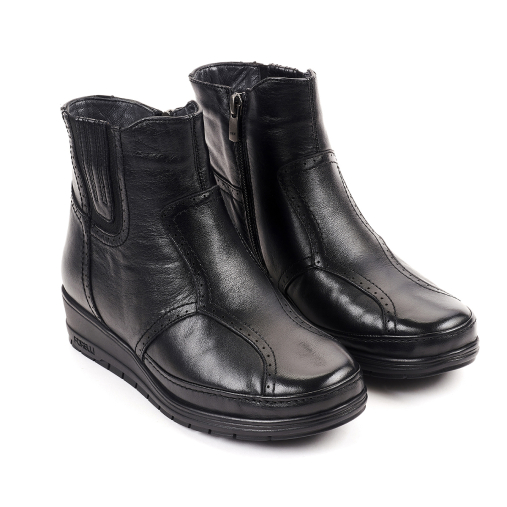 MOLY-H Kadın Deri Hallux Bot Siyah - Forelli (1)