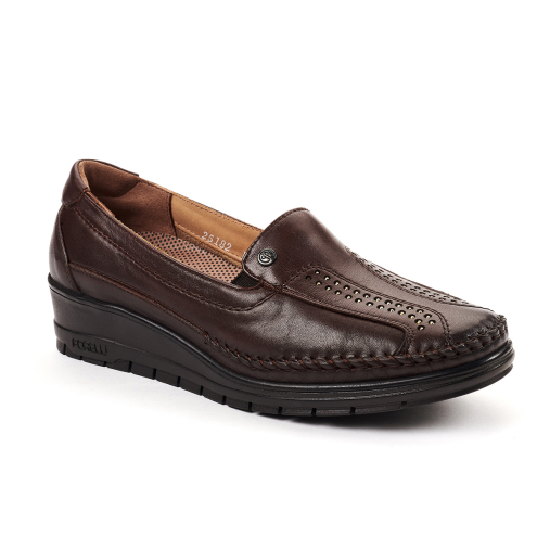 MORIZA-H Kadın Deri Hallux Ayakkabı Kahve - 1