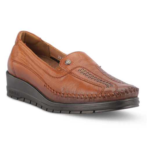 MORIZA-H Kadın Deri Hallux Ayakkabı Taba 