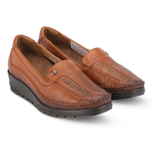 MORIZA-H Kadın Deri Hallux Ayakkabı Taba - 2