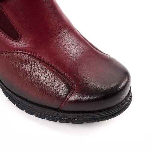 VIONIC-K Kadın Deri Hallux Bot Ayakkabı Bordo - 5