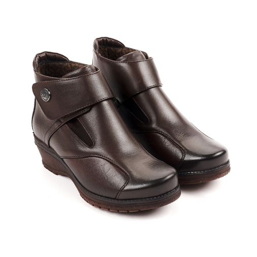 VIONIC-K Kadın Deri Hallux Bot Ayakkabı Kahve - 4