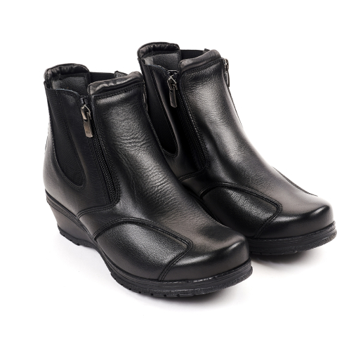 DUDE-K Kadın Deri Hallux Bot Siyah - Forelli (1)