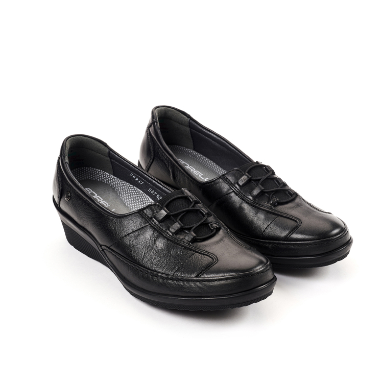 SALDA-H Kadın Deri Hallux Ayakkabı Siyah - Forelli (1)