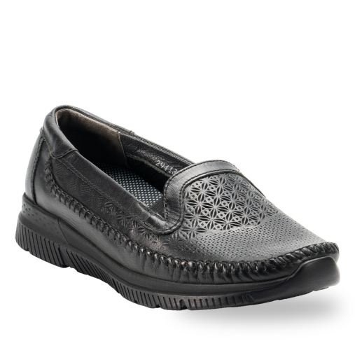 ETERNA-G Kadın Deri Ayakkabı Siyah - Forelli (1)