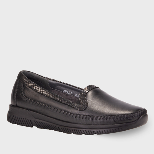 LADEN-G Kadın Deri Ayakkabı Siyah - 3