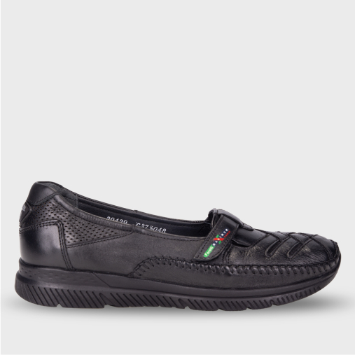 ELENA-G Kadın Deri Ayakkabı Siyah - Forelli