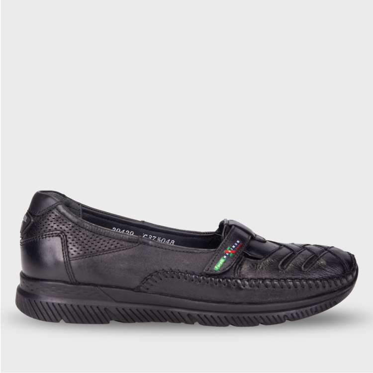 ELENA-G Kadın Deri Ayakkabı Siyah - Forelli