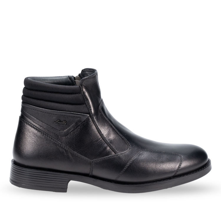 31679-G Erkek Kürklü Hallux Bot Siyah - Forelli