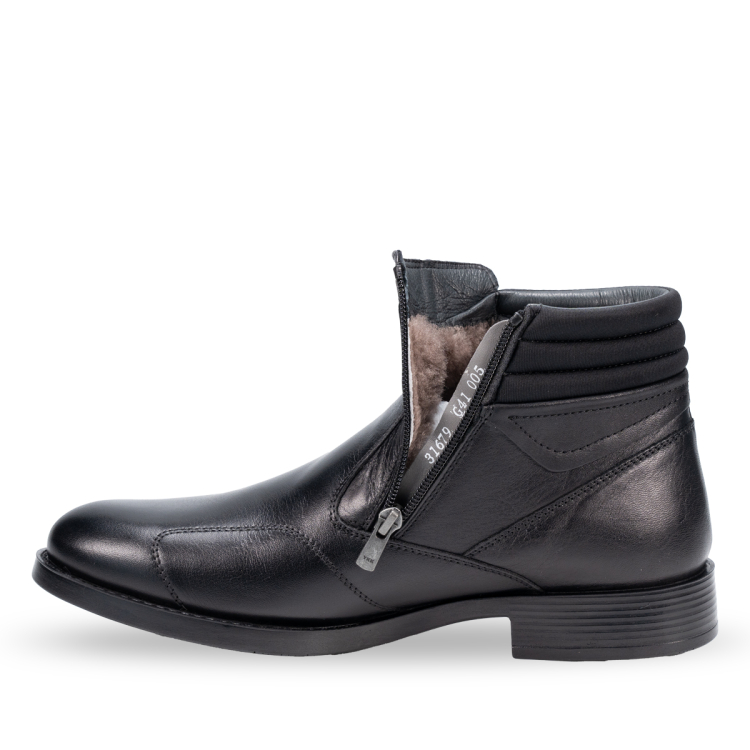31679-G Erkek Kürklü Hallux Bot Siyah - Forelli (1)