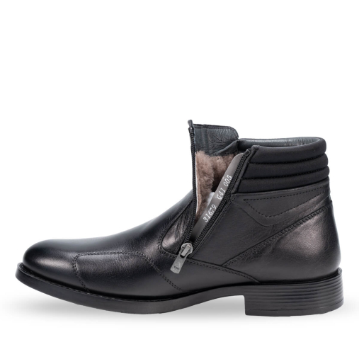 31679-G Erkek Kürklü Hallux Bot Siyah - 2