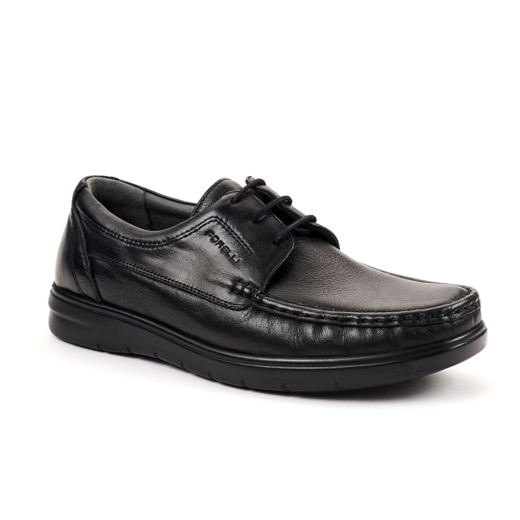 EDIN-H Erkek Deri Ayakkabı Siyah - Forelli