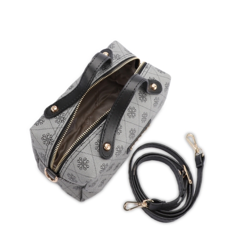 3A39 FORELLİ BAYAN ÇAPRAZ ÇANTA GRİ - 5