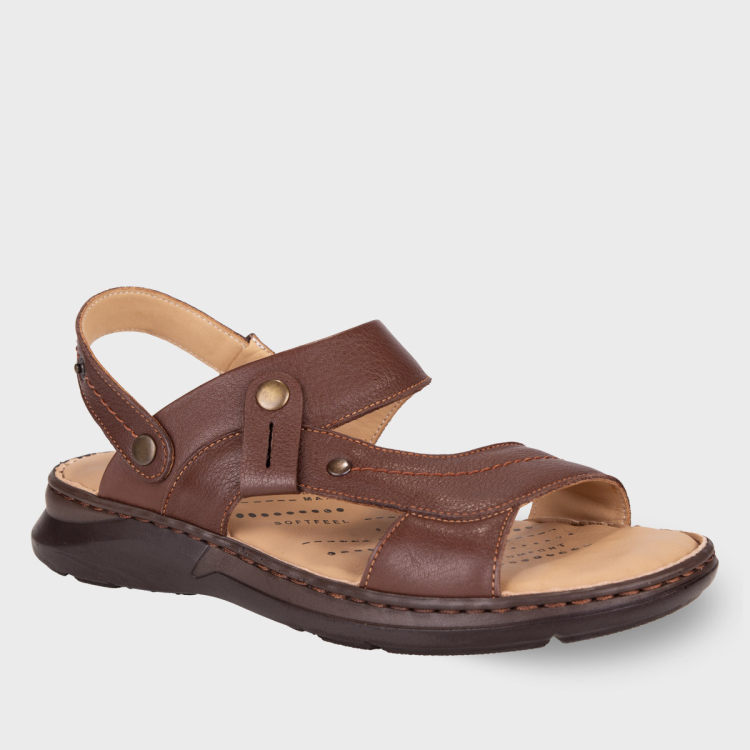 URAL-G Erkek Deri Sandalet Taba - Forelli (1)