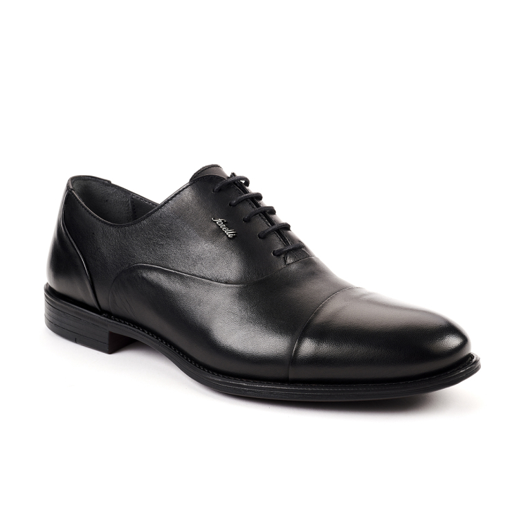 AYER-G Erkek Deri Ayakkabı Siyah - Forelli