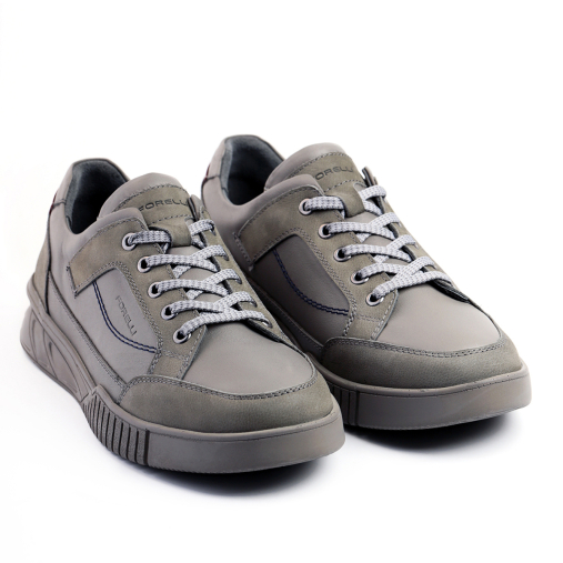 SWIFT-H Erkek Deri Ayakkabı Gri - 4