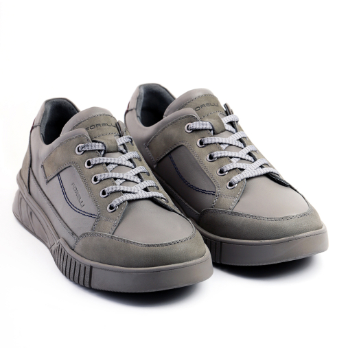 SWIFT-H Erkek Deri Ayakkabı Gri - 4