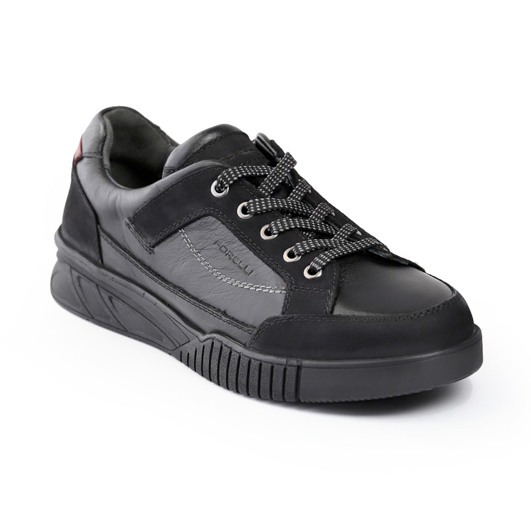 SWIFT-H Erkek Deri Ayakkabı Siyah - Forelli