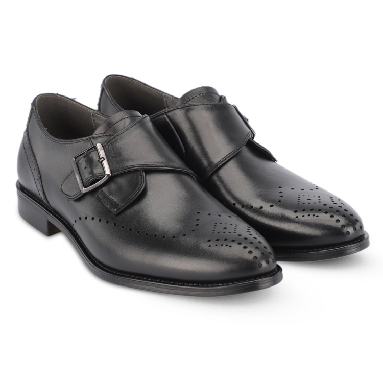 VENTUR-G Erkek Deri Ayakkabı Siyah - Forelli (1)