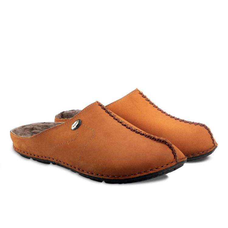 EDEL-G Erkek Deri Terlik Taba Nubuk - Forelli (1)