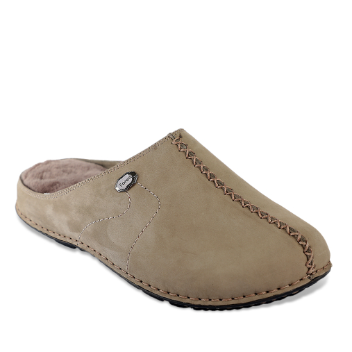 EDEL-G Erkek Deri Terlik Bej Nubuk - 1