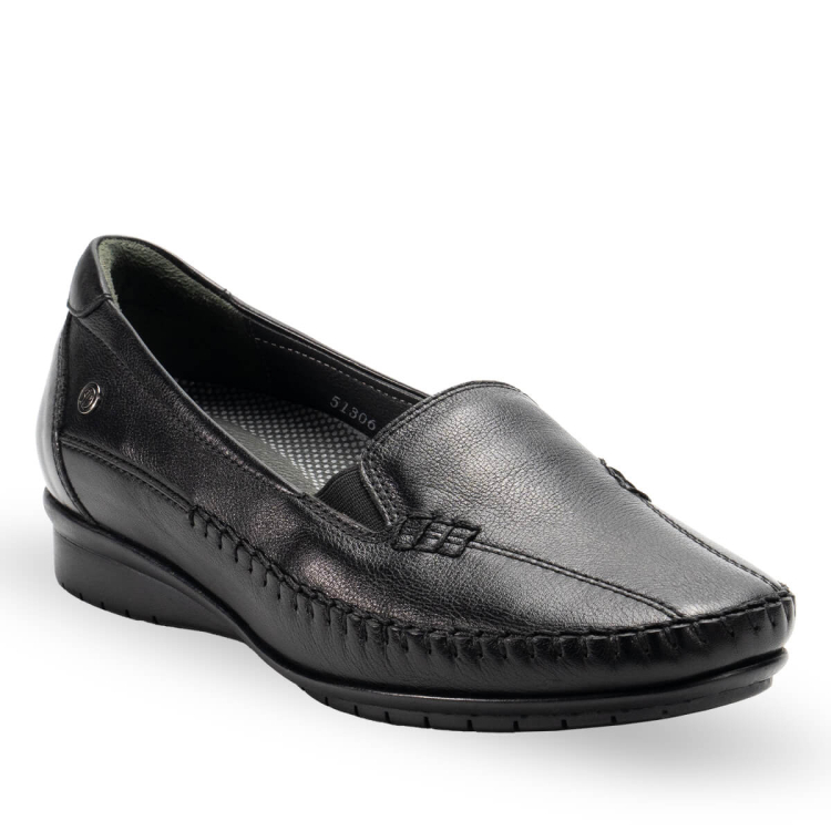 MARLA-G Kadın Deri Ayakkabı Siyah - Forelli (1)