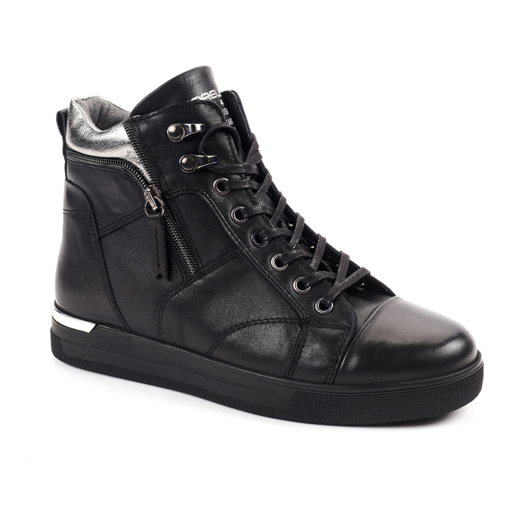 LEWA-G Kadın Deri Bot Siyah - Forelli