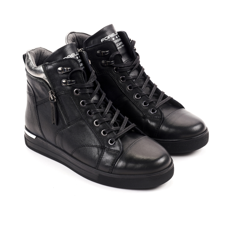 LEWA-G Kadın Deri Bot Siyah - Forelli (1)