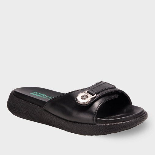 ADORA-G Kadın Deri Terlik Siyah - Forelli (1)