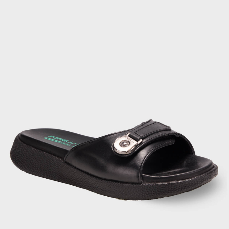 ADORA-G Kadın Deri Terlik Siyah - Forelli (1)