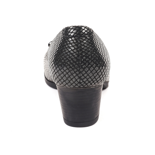 DANIL-G Kadın Deri Ayakkabı Siyah Baskılı - 3