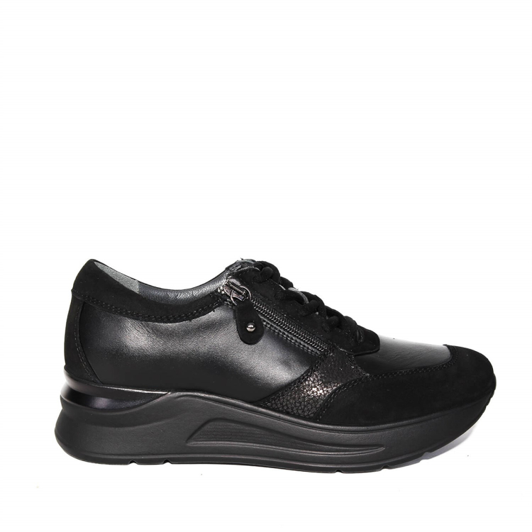 AURA-H Kadın Deri Ayakkabı Siyah - Forelli (1)