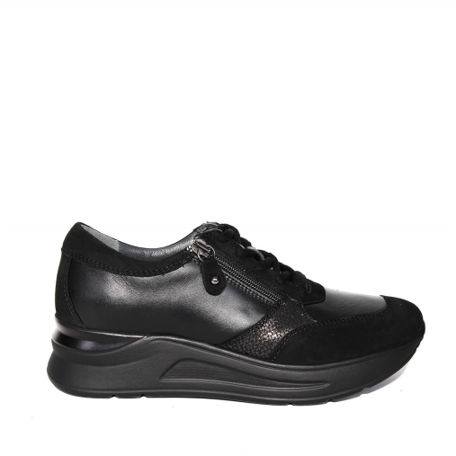 AURA-H Kadın Deri Ayakkabı Siyah - Forelli (1)