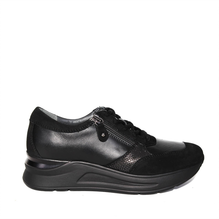 AURA-H Kadın Deri Ayakkabı Siyah - Forelli (1)