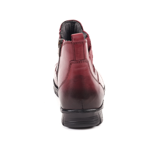 Forelli 61051-G Kısa Bot Kadın Deri Ayakkabı Bordo - 3