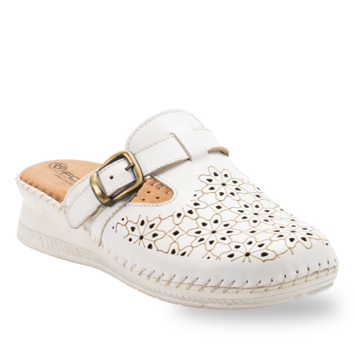 CARY-H Kadın Deri Terlik Beyaz - 2