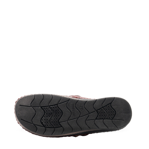 CARY-H Kadın Deri Terlik Bordo - 5