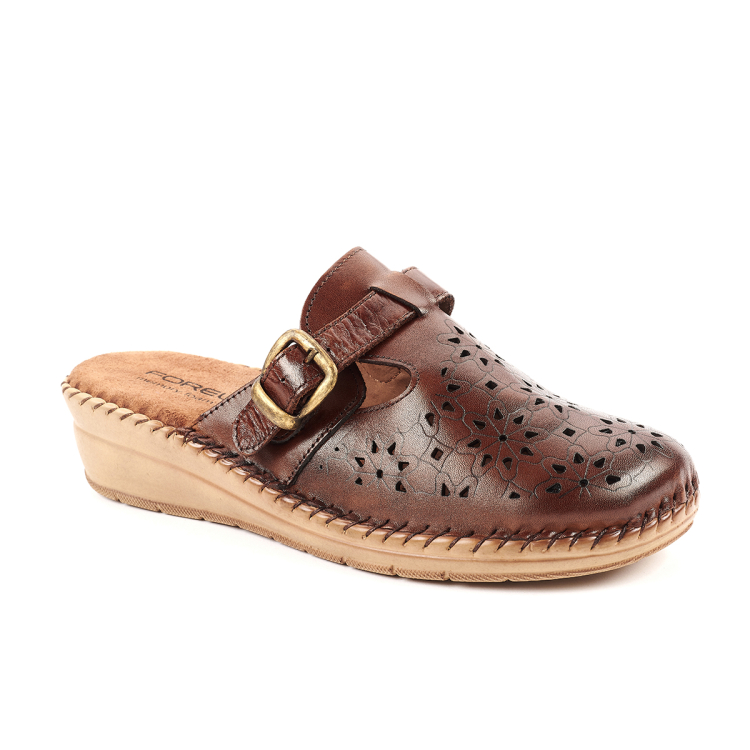 CARY-H Kadın Deri Terlik Bordo - Forelli (1)