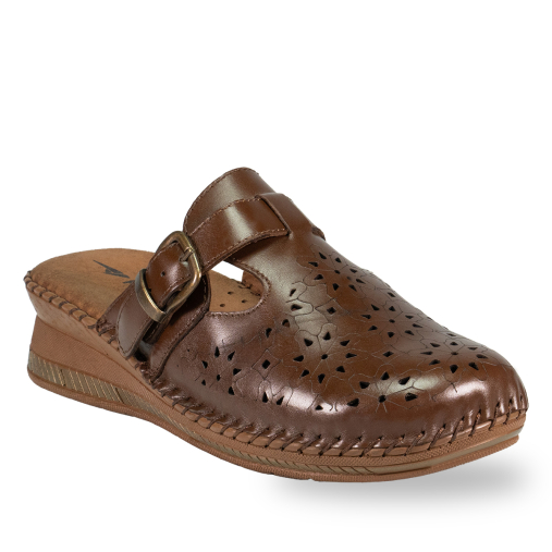 CARY-H Kadın Deri Terlik Taba - 3